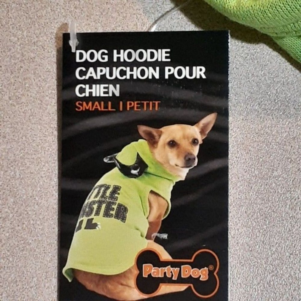 Pet Dog shirt Hoodie Costume Little Monster Green Horns Monster Small